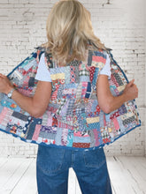 Quilt vest vintage "rail fence"
